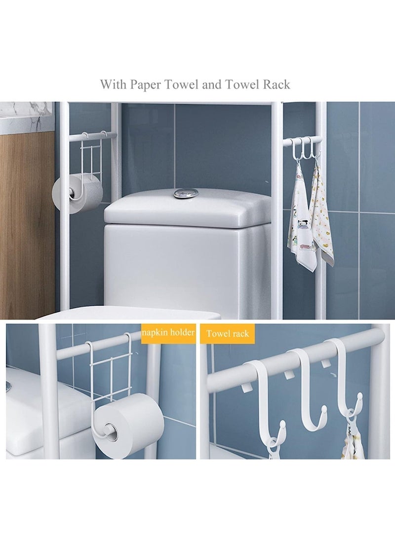 Multifunctional Metal Storage Shelves for Automatic Washing Machine Bathroom Office Garden - Image 3